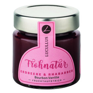 Lucullus Erdbeeren & Rhabarber mit Bourbon-Vanille Fruchtaufstrich 140g