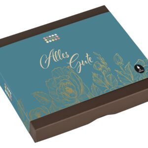 Esther 16er Klassikpackung Alles Gute mit Alkohol. Mit 16 handgefertigten Pralinen und TrÃ¼ffeln.