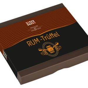 16er Pralinen Packung Rum Trüffel. Von Hand gemacht mit echtem Jamaica Rum. Esther Confiserie
