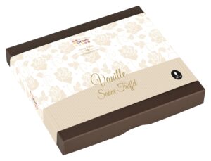 16er Pralinen Packung Vanille Sahne Trüffel. Feine Trüffel, handgemacht in der Esther Confiserie. Pralinen mit Alkohol.
