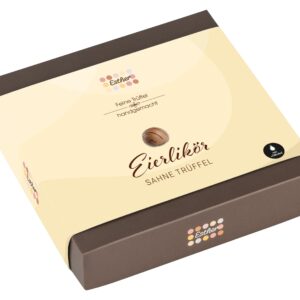 9er Klassikpackung Esther Eierlikör Sahne Trüffel mit 9 zartschmelzenden Pralinen.