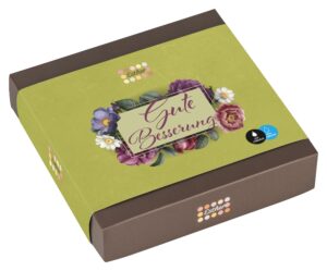 9er Pralinen und Trüffel Packung mit und ohne Alkohol. Gute Besserung wünschen. Esther Confiserie Kulmbach.