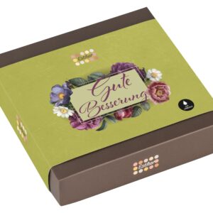 9er Pralinen und Trüffel Packung mit Alkohol. Gute Besserung wünschen. Esther Confiserie Kulmbach.