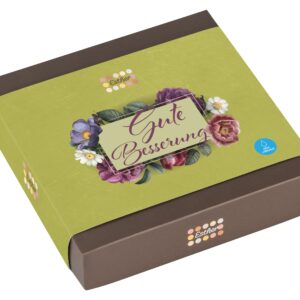 9er Pralinen und Trüffel Packung ohne Alkohol. Gute Besserung wünschen. Esther Confiserie Kulmbach.