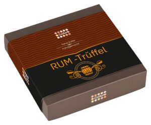 9er Pralinen Packung Rum Trüffel. Von Hand gemacht mit echtem Jamaica Rum. Esther Confiserie