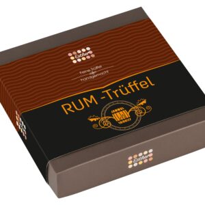 9er Pralinen Packung Rum Trüffel. Von Hand gemacht mit echtem Jamaica Rum. Esther Confiserie