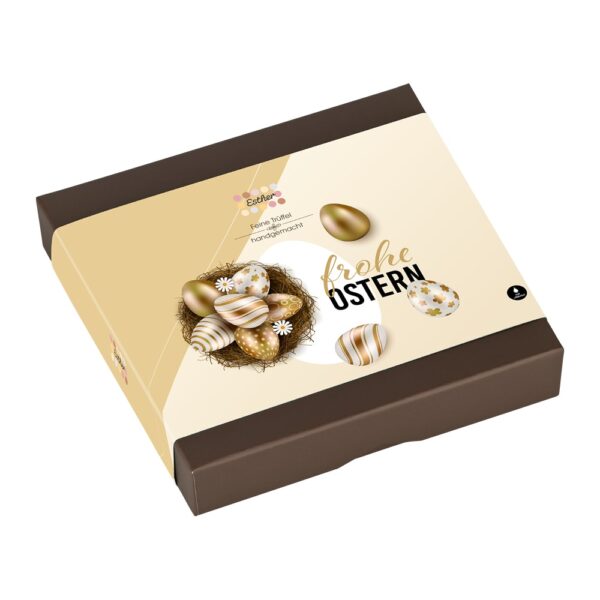 24er Ostern Pralinenpackung der Esther Confiserie mit 24 edlen Pralinen und Trüffel mit Alkohol
