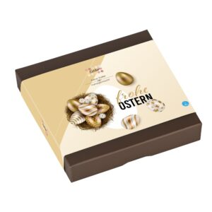 24er Ostern Pralinenpackung der Esther Confiserie mit 24 edlen Pralinen und Trüffel mit und ohne Alkohol