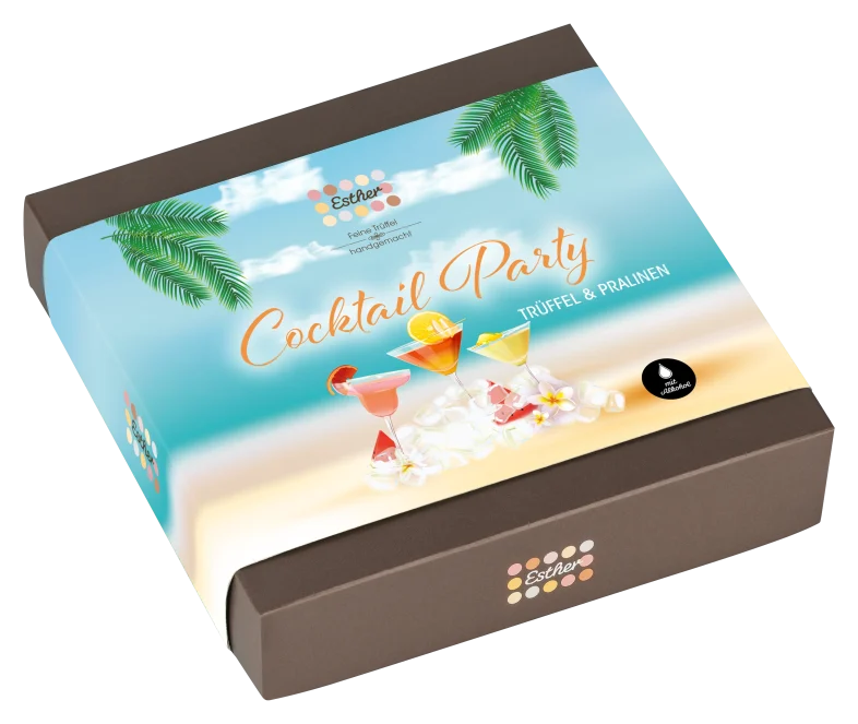 Esther Cocktail Party 9er Präsentpackung mit Alkohol - Trüffel & Pralinen Mix