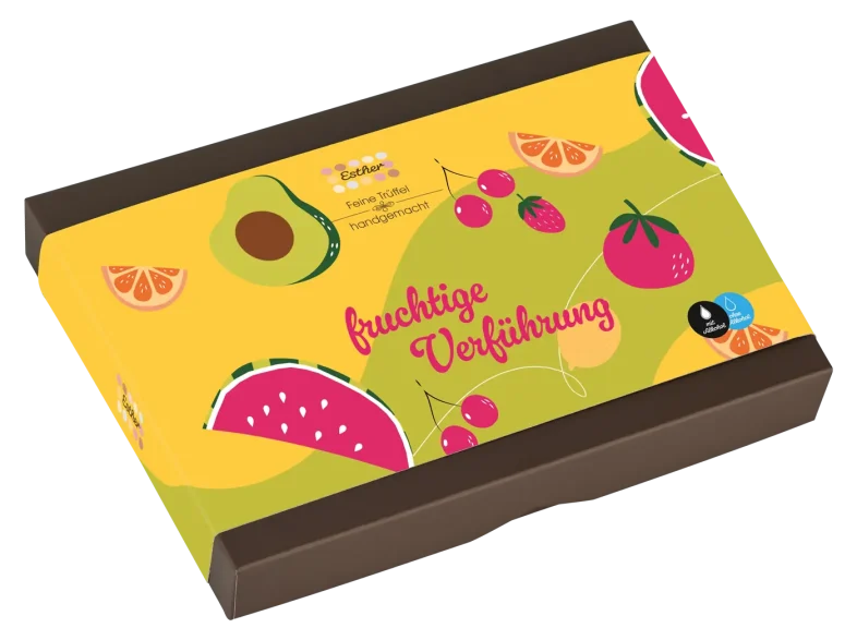 Esther Fruchtige Verführung 16er Klassikpackung mit / ohne Alkohol - Trüffel & Pralinen Mix