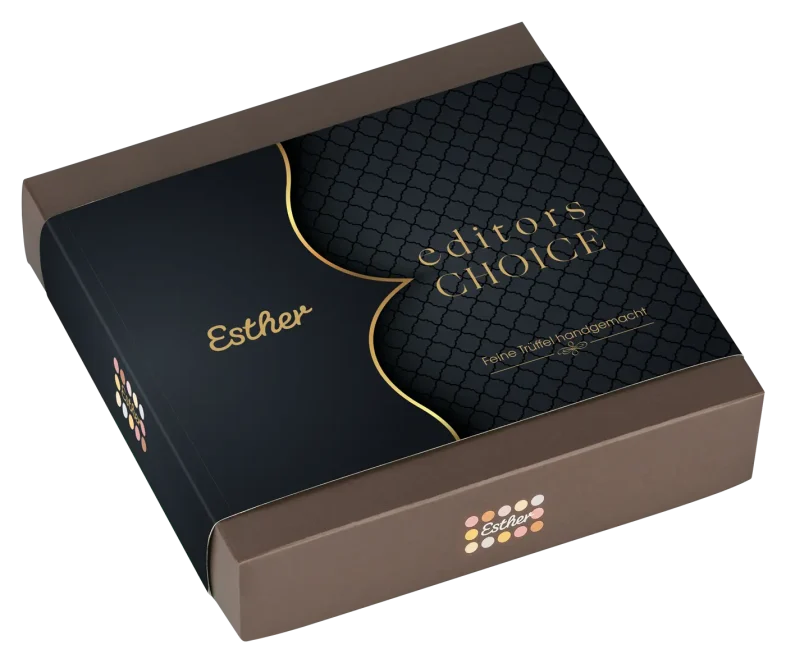 Esther Editors Choice 9er Präsentpackung mit Alkohol - Trüffel & Pralinen Mix