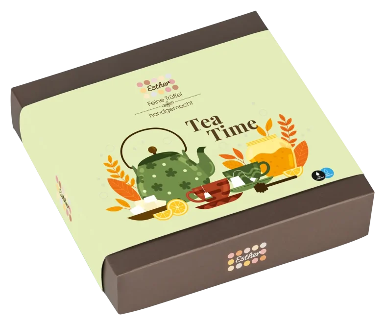 Esther Tea Time 9er Präsentpackung mit / ohne Alkohol - Trüffel & Pralinen Mix